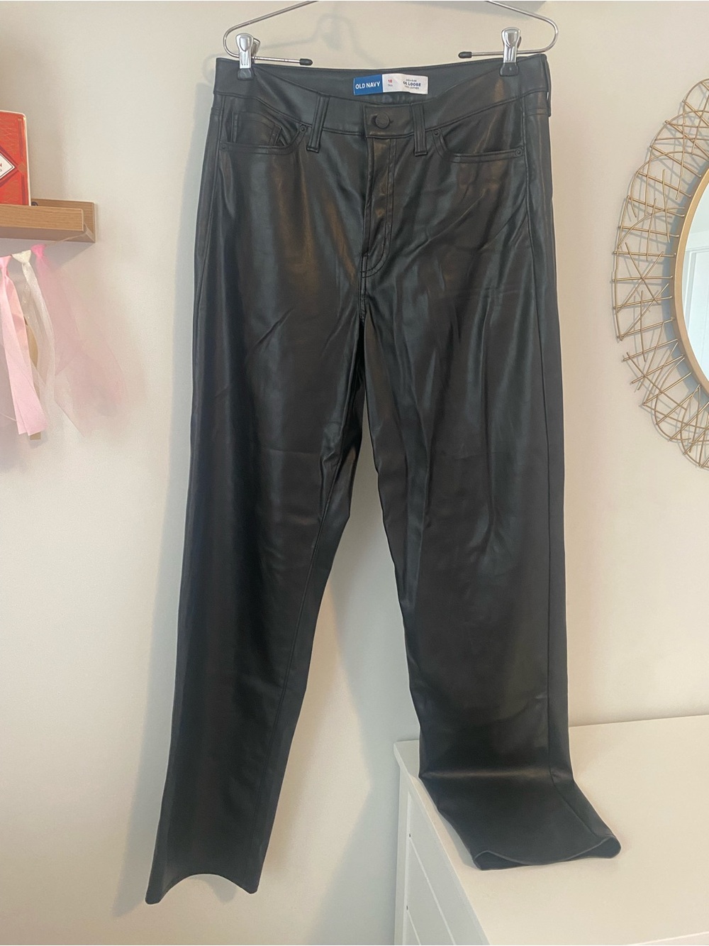 Old Navy Black Faux Leather Women’s Pants